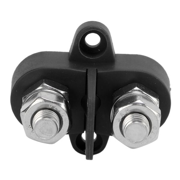 DC 48V Samleskinne Terminalblok 5/16in M8 Isolerede Dobbelte Positive Strømfordelingsforbindelsesbolte med Afstandsstykke Sort