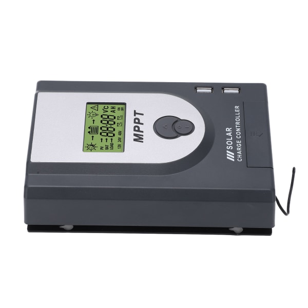 MPPT Solcelleladningsregulator 10A - Justerbare parametre, dobbelt USB-porte