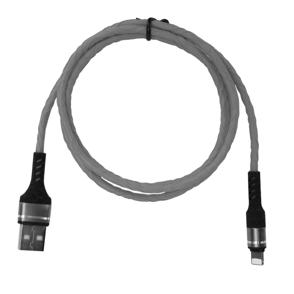 3A 1m præget denimvævet hurtigopladning USB-kabel Dataoverførselsledning til mobiltelefon/tablet til IOS