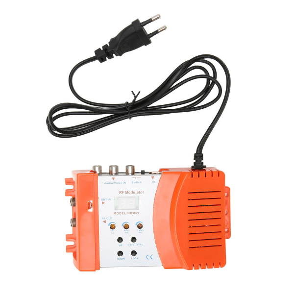 Digital RF-modulator för PAL NTSC-format HD multimediagränssnitt och AV till RF-omvandlare för hem-tv AC 90-240V EU-kontakt