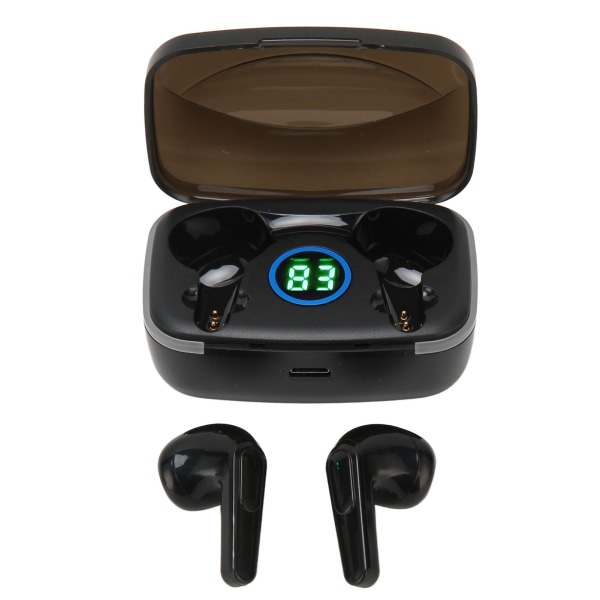Bluetooth 5.3 trådløse ørepropper IPX7 vanntette, kraftig bass, støyreduserende Bluetooth-øretelefoner med ladeveske