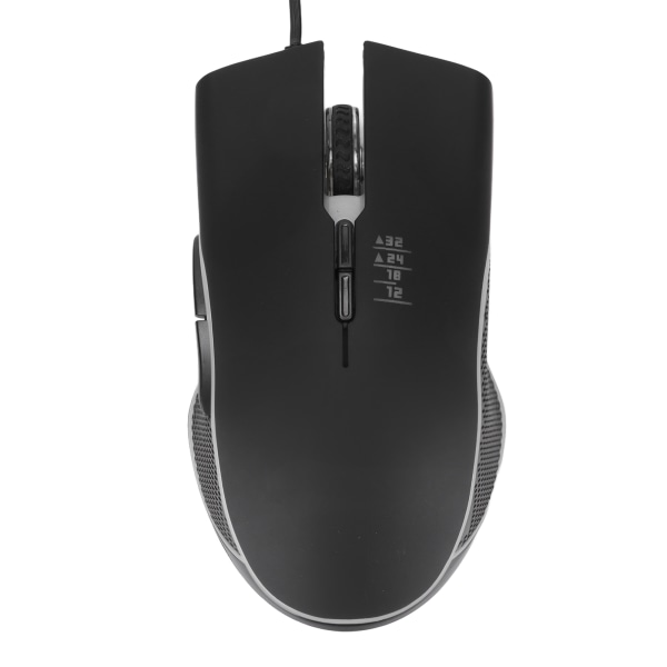 Langallinen hiiri 4 värillinen taustavalo pelisiru USB hiiret, ergonomiset 7 painikkeen tietokonetarvikkeet Win XPBlackille