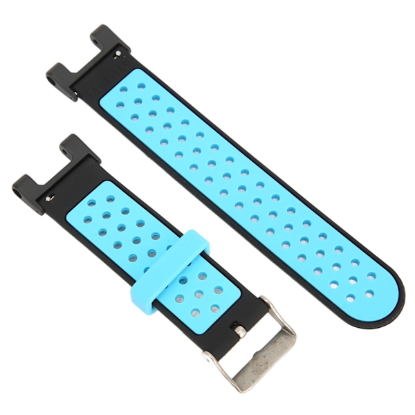 Ventilerat spännstift-armband i silikon för Amazfit TRex Pro-klocka (svart blå)