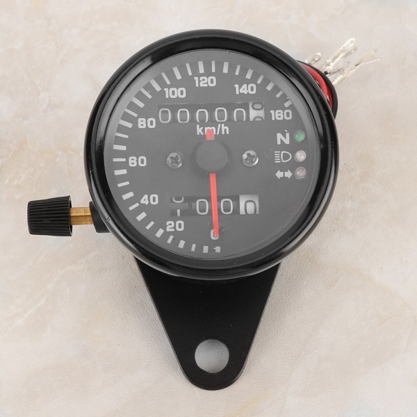Motorcykel Instrument Digitalt Display Omdrejningstæller Speedometer Kilometertæller Sort