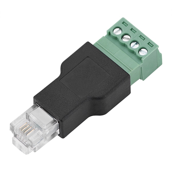 RJ11 6P4C han til 4-polet skrueterminal Ethernet-stik