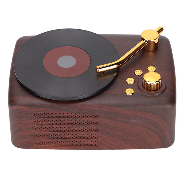 Bluetooth-kaiutin Stereo USB-lataus Retro-levysoittimen muotoilu Mini langaton kaiutin autoon, kannettavaan tietokoneeseen ja matkapuhelimeen