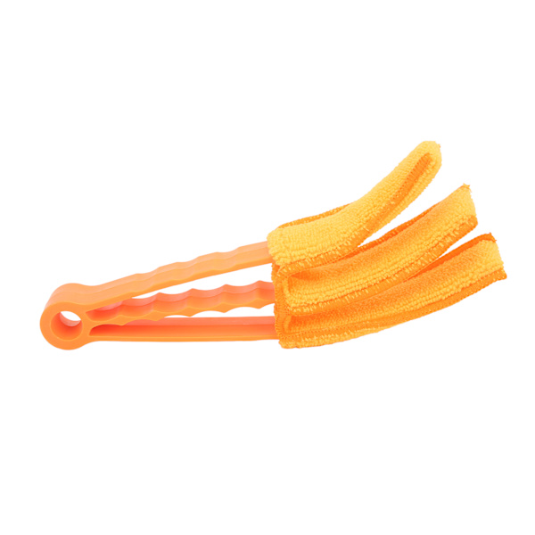 Bil Luftventil Støvkost Multifunktionel Rengøring Mikrofiber Klud Værktøj til Vindue Blade Persienner Lukker Ventilator Orange