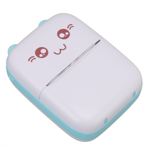 Mini Termisk Printer Bærbar Hjælp Læring Mange Videnspunkter Lomme Mini Printer til Skoleartikler Hvid Grøn