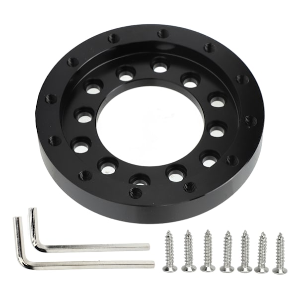 Ratadapter Sort Plade CNC Aluminiumlegering til Logitech G25 G27 G29 G920 13 14in Rat 73mm/2.87in