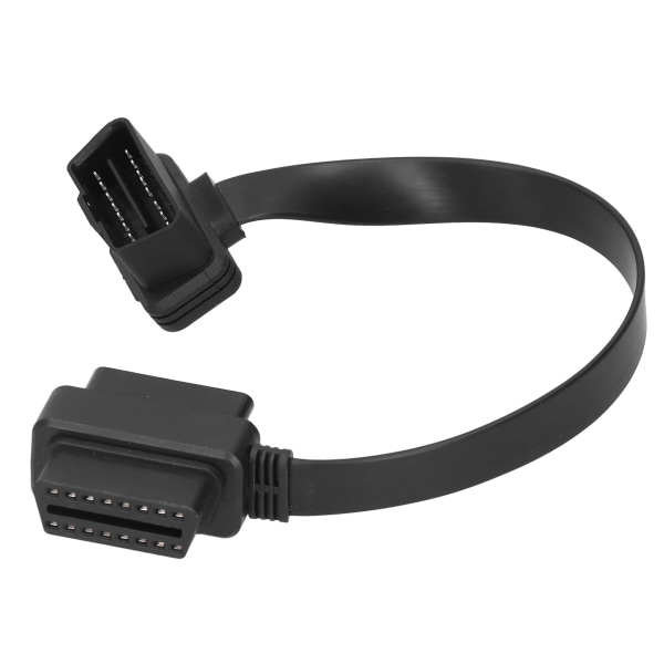 30 cm/11,8 tum Universal OBD2-förlängningskabel hane till hona sladd LS-formad armbåge automatisk diagnostikverktyg