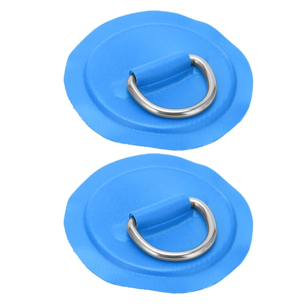 D-Ring Pad Patch PVC Uppblåsbar Båt Flotte Dinghy Kanot Surfbräda Kajak Fästbeslag Blå