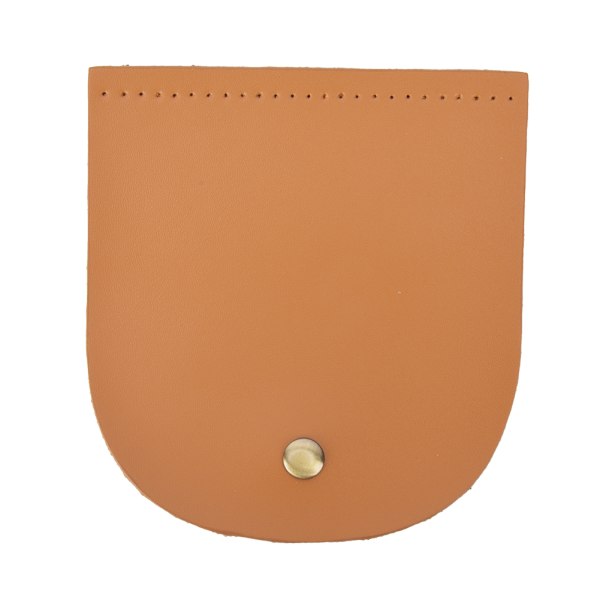 Taske Flip Cover Split Læder Magnetisk spænde DIY Håndlavet håndtaske dele med bronze tilbehør 12,6x13,7 cm (Brun Gul)