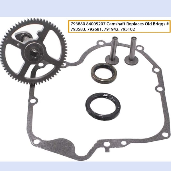 793880 Briggs & Stratton 793583 792681 791942 795102 Vevhuskamaxelsats 84005207 Kamaxelbyte