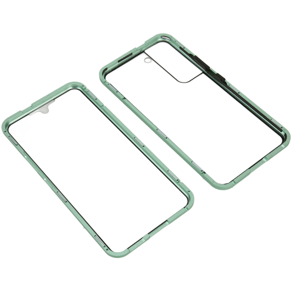 för Samsung S22 Case Dubbelsidigt Glas Metall Full Wrap Smartphone Magnetisk Case