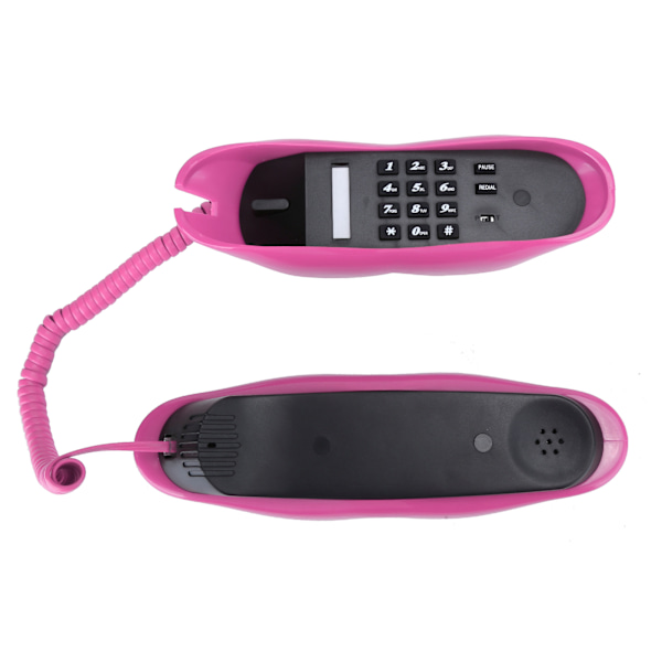 Fashionabla läpptelefon med nummerlagring - Rose Red