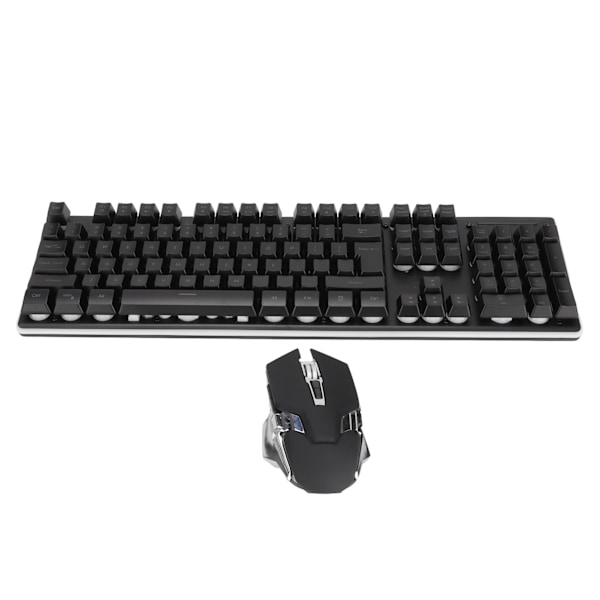 RGB Tangentbord Mus Combo LED Bakgrundsbelyst Uppladdningsbart 2000mAh Batteri 7D 3200DPI Möss Trådlöst Tangentbord Mus Set för PC Gamer