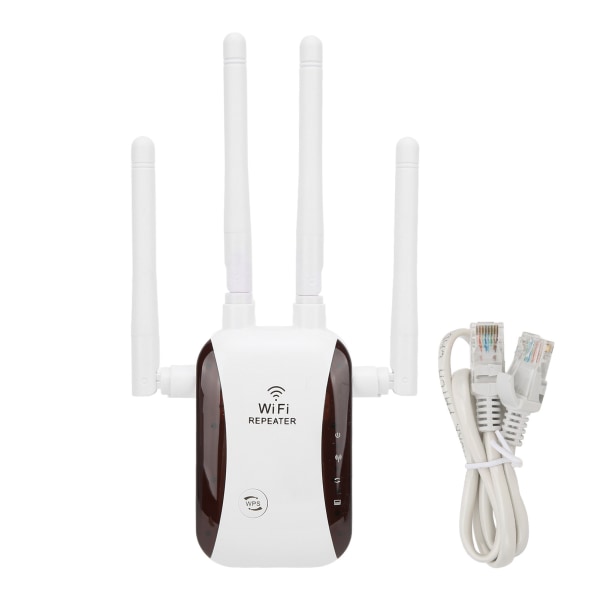 WiFi Range Extender 300 Mbps 4 antenner Trådløs signalforstærker forstærker til hjemmekontorhotel 100‑240VEU stik