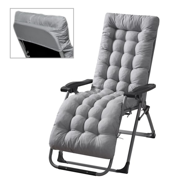 Patio Chaise Lounge Puder - Solstol Puder - Lounge Stol Puder til Rejser, Ferie, Indendørs og Udendørs