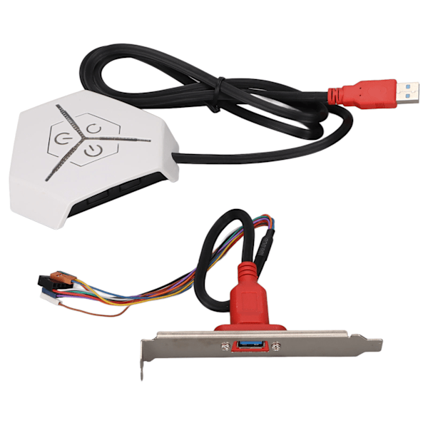 Ekstern Strømbryder Vandtæt Aerodynamisk Bue Design Dobbelt USB Transmissionsport Desktop Mobil Switch