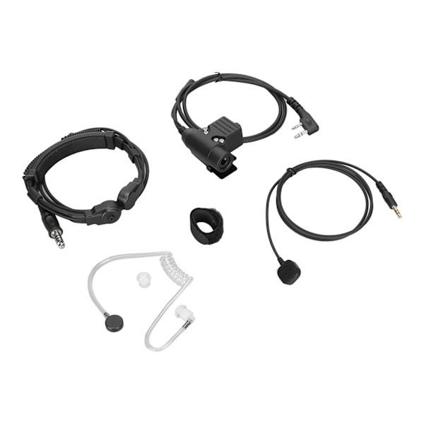 U94 PTT med Fingermikrofon PTT 7.1mm Infällbart Halsmikrofon Headset för Kenwood TK3107