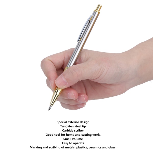 Scriber Scribing Pen Keramisk Markør Graveringsværktøj Skæreværktøj Wolfram Stålspids til Metal / GlasGylden