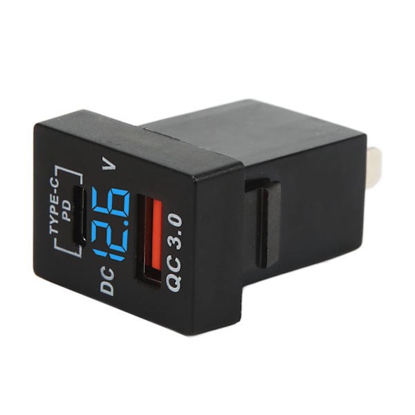 Biloplader Socket QC 3.0 Hurtig Opladning 12‑24V Spændingsdisplay til Biler Motorcykler Autocampere