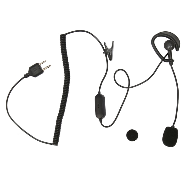 Walkie Talkie Headset PU-tråd Bra ljudkvalitet Enkel att använda 2-vägs radiohörlur för Midland