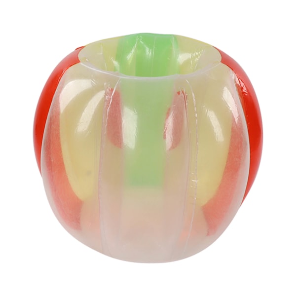 Oppblåsbar støtfangerball, sammenleggbar, bærbar kroppsbobleball 90x75cm for festleker rød gul grønn