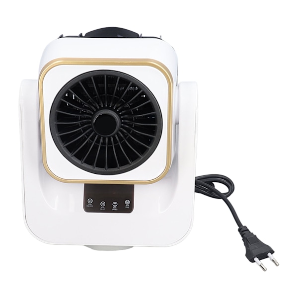 2 in 1 Desktop Cooler Heater Tip Over Protection Touch Screen Home Electric Cooling and Heating Fan EU Plug 220V 1000W Black