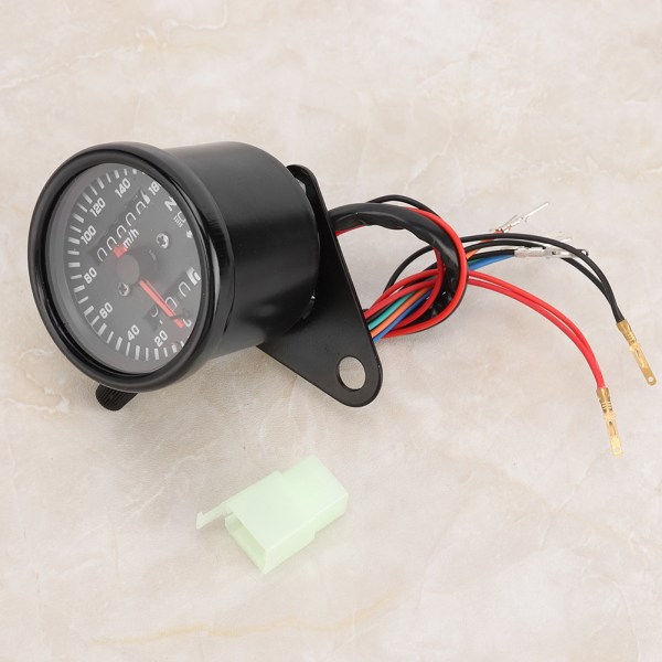 Motorcykel Instrument Digitalt Display Omdrejningstæller Speedometer Kilometertæller Sort