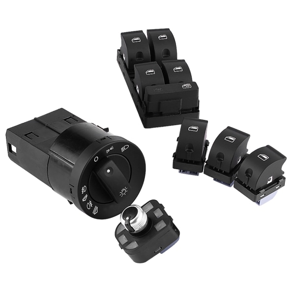 Auton ajovalon ohjauskytkinsetti A4 B6 B7 2002-2008 (6 kpl)