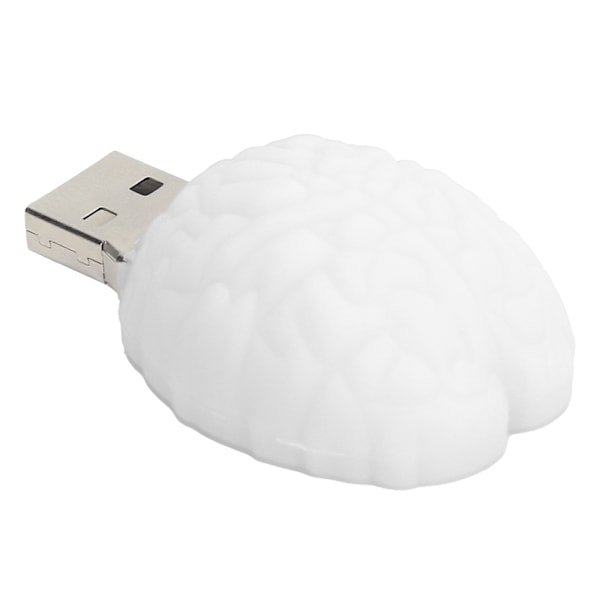 Bærbar Cartoon Brain Doll USB-minne 2.0 - Hvit 16GB