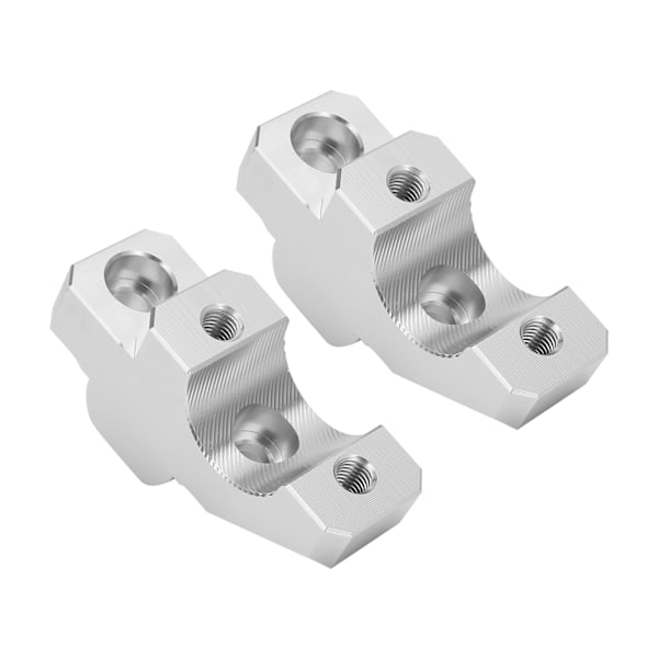2 stk. Styrforhøjer Monteringsklemme CNC Aluminium Legering Erstatning for YAMAHA Tracer 900/GT 2015‑2019 Sølv