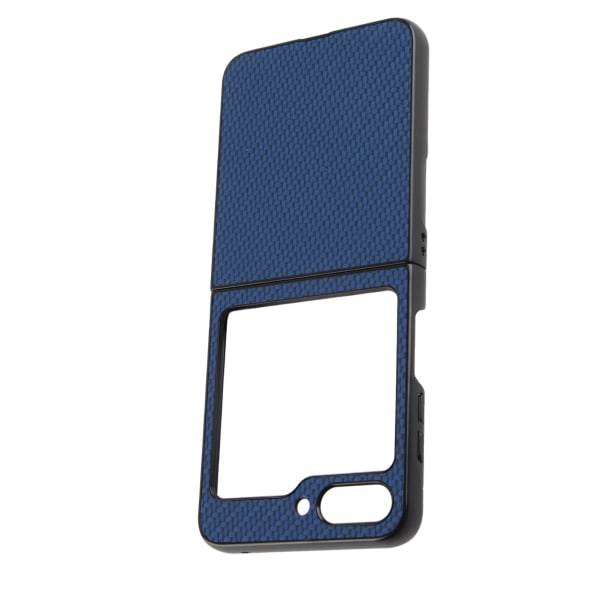 Flip Phone Case Tyylikäs ABS Putoamista estävä Avautuva Suojaava Flip- phone case Z Flip 5:lle hiilikuitu sininen