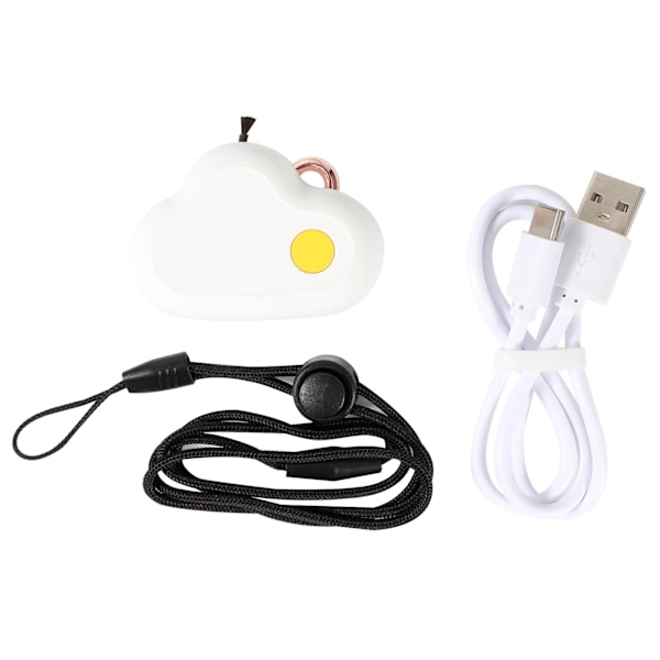 Mini Cute Shaped Portable Hanging Negative Ion Air Purifier USB Rechargeable Low NoiseWhite