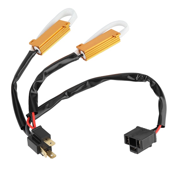 2st LED Decoder Lastmotstånd Bil Strålkastare Blinkande Felfri Kabelhärva för H4