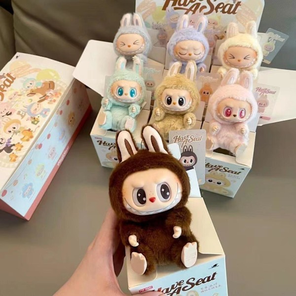 POP MART Labub Monster Serie Macaron Plysdukke Legetøj Blind Box Figur