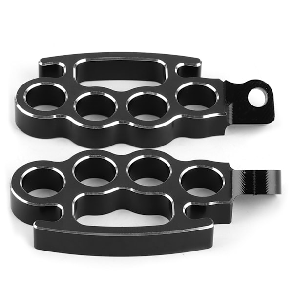 2 Stk Flying Knuckle Control Fodpinde Motorcykel Bagtrin Pedaler Tilbehør Sort