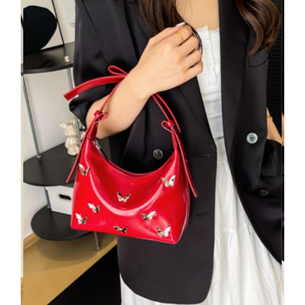 2024 Oversized Bucket Tote Taske Mode Stor Kapacitet Crossbody Taske Dametaske red