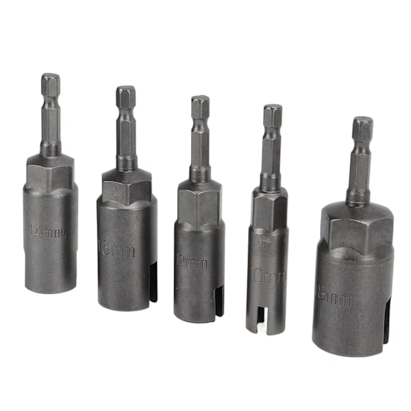 5 stk 1/4 tommers sekskantskaft Power Wing Nut Driver Slisset Wing Nut Drill Sleeve Wrench for elektrisk hånddrill