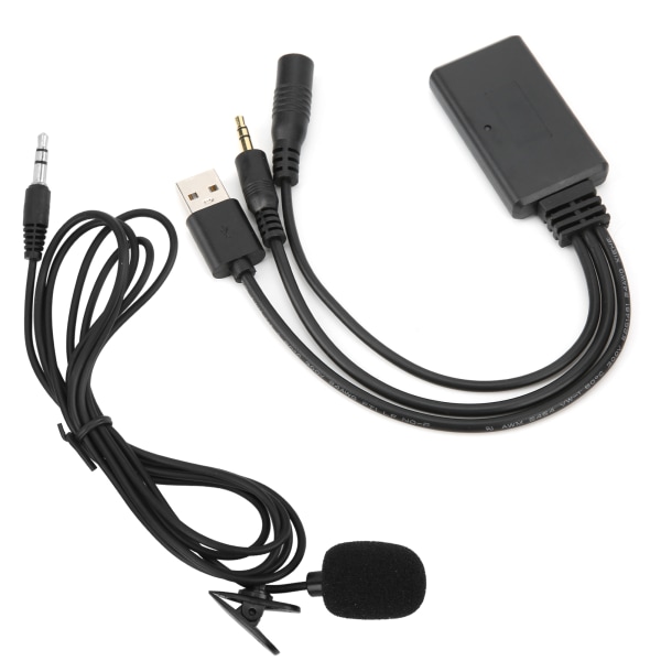 Bluetooth 5.0 AUX-kabeladapter med mikrofonhåndfri samtalerstatning for Ford Focus/Mondeo