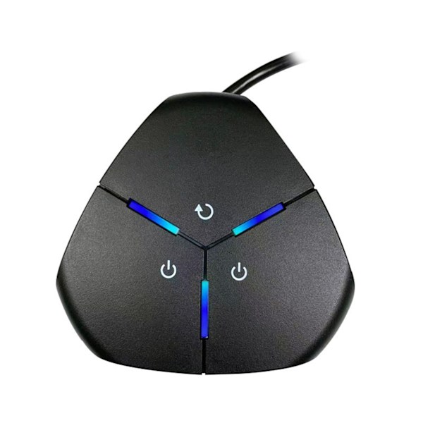 PC Strømknap Nem Betjening Lille Letvægts Holdbar ABS Blank Overflade Desktop Computer Switch til Internetcafé