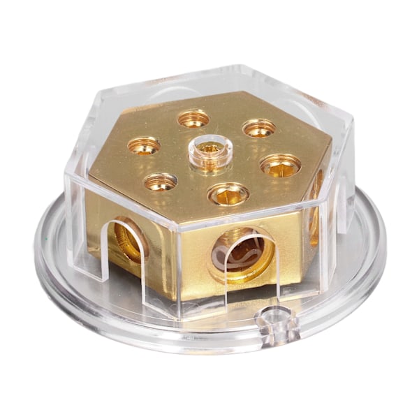 Distribusjonsblokk Jordingsledning Negativ Splitter 2x0 Gauge Inn 4x4 Gauge Ut Sikringsholder for Bilstereo Forsterker