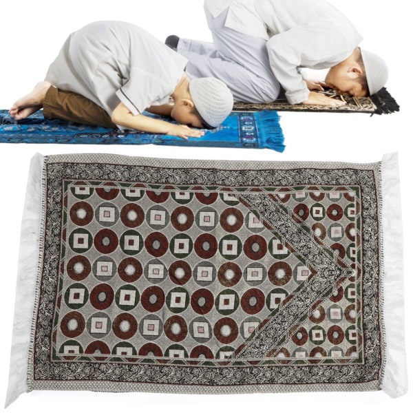 Muslimi rukousmatto puuvillamatto polvistusmatto islamilainen rukoileva polvistuva muki muslimitarvikkeet