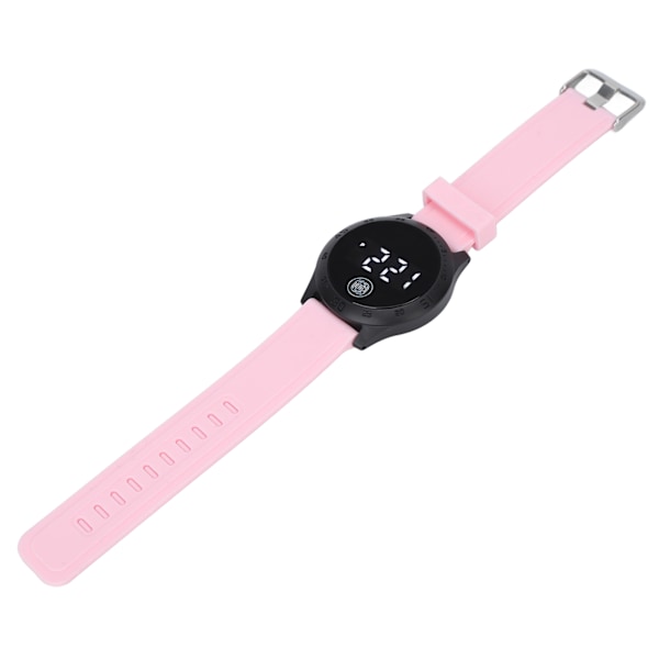 HZ2030 LED Digitalur Koreansk Stil Vandtæt Touch Stilfuldt Armbåndsur til Mænd Kvinder Studenter Sort Skal Pink Rem