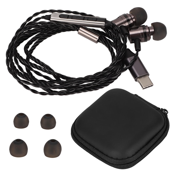 Monitorikuulokkeet HiFi Stereo Type C Langalliset DAC-kuulokkeet mikrofonilla muusikoille ja audiofiileille