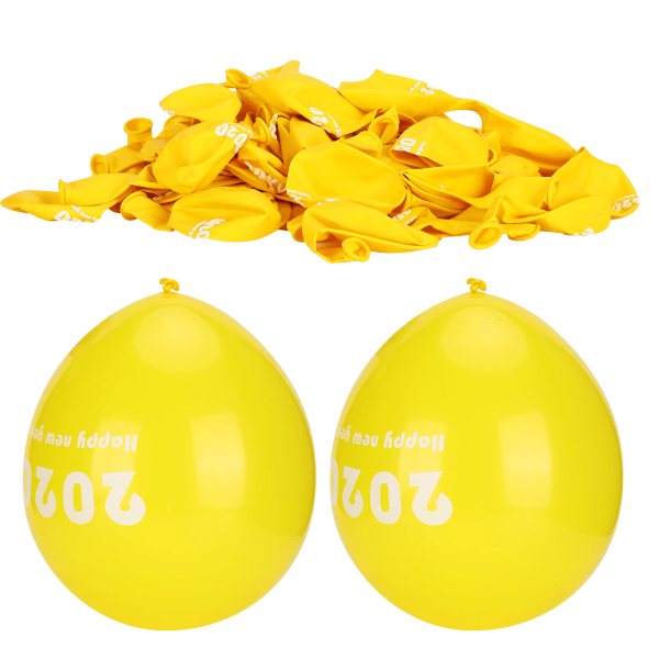 100 stk Gule ballonger Nummerfest Bursdag Bryllup Julepynt tilbehør