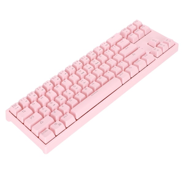 Mekanisk Tastatur 71 Taster Blå Kontakt RGB Baggrundslys Side Lysstribe Type C Gaming Tastatur til GamingPink