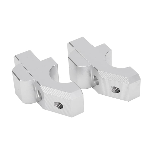2 stk. Styrforhøjer Monteringsklemme CNC Aluminium Legering Erstatning for YAMAHA Tracer 900/GT 2015‑2019 Sølv