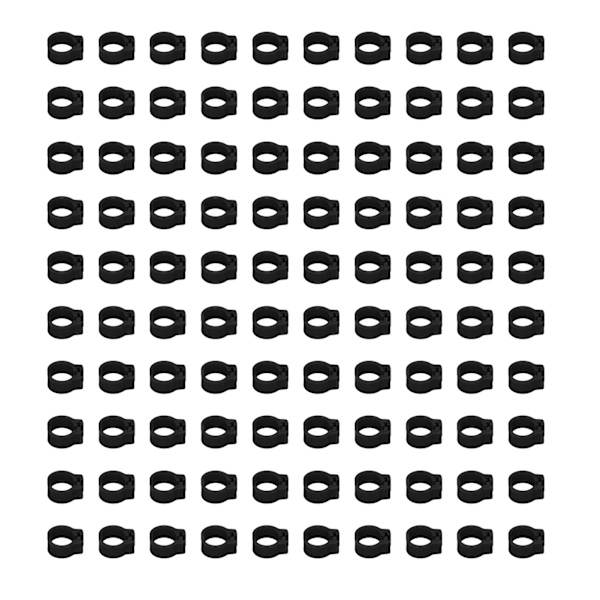 100 stk. 8 mm dueringe til identifikation af duer, fjerkræ, benbånd uden ord, duer, forsyninger, sort